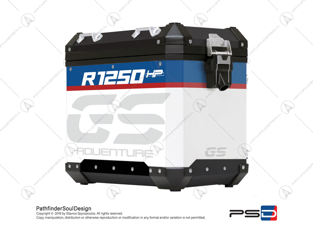 r1250 gsa aluminium side cases stickers