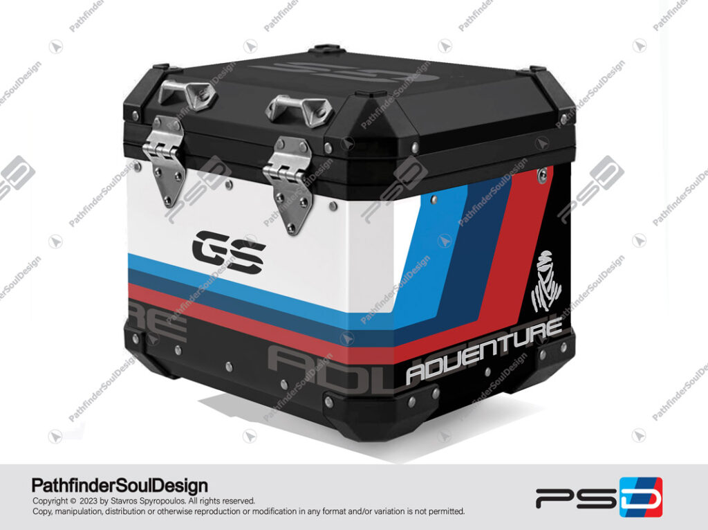 R1200GS Adventure Aluminium Top Box Motorsport stickers