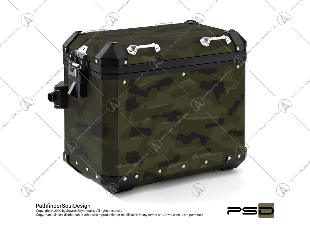 R1250GS ADVENTURE STYLE EXCLUSIVE BMW ALUMINIUM PANNIERS “MODERN CAMO” STICKERS KIT#44254