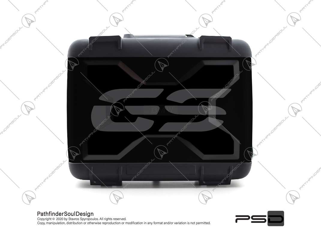 R1250GS TRIPLE BLACK BMW VARIO TOP CASE “TRAVELLER” STICKERS KIT#45271