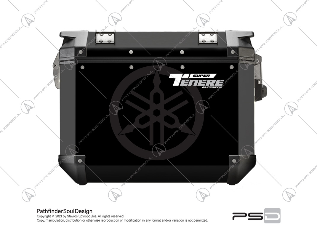 SUPER TENERE 1200 ZE RAID EDITION YAMAHA ALUMINIUM SIDE CASES “BASIC” STICKERS KIT#55915