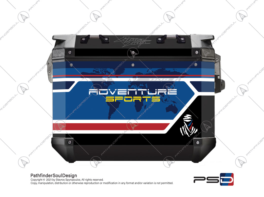 CRF1100L AFRICA TWIN GIVI TREKKER OUTBACK ALUMINIUM SIDE CASES “ADVENTURE SPORTS” STICKERS KIT#25512