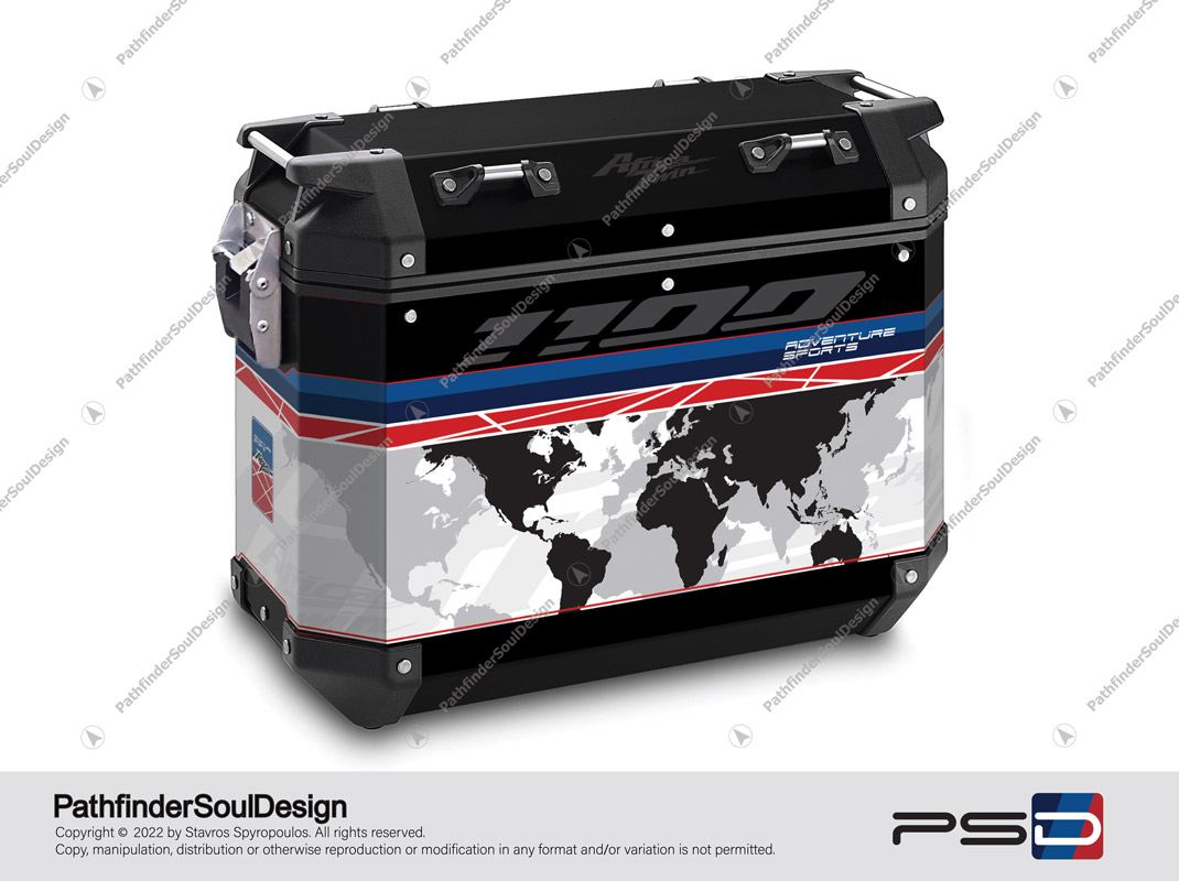 CRF1100L AFRICA TWIN GIVI TREKKER OUTBACK ALUMINIUM SIDE CASES “ADVENTURE SPORTS” STICKERS KIT#26236