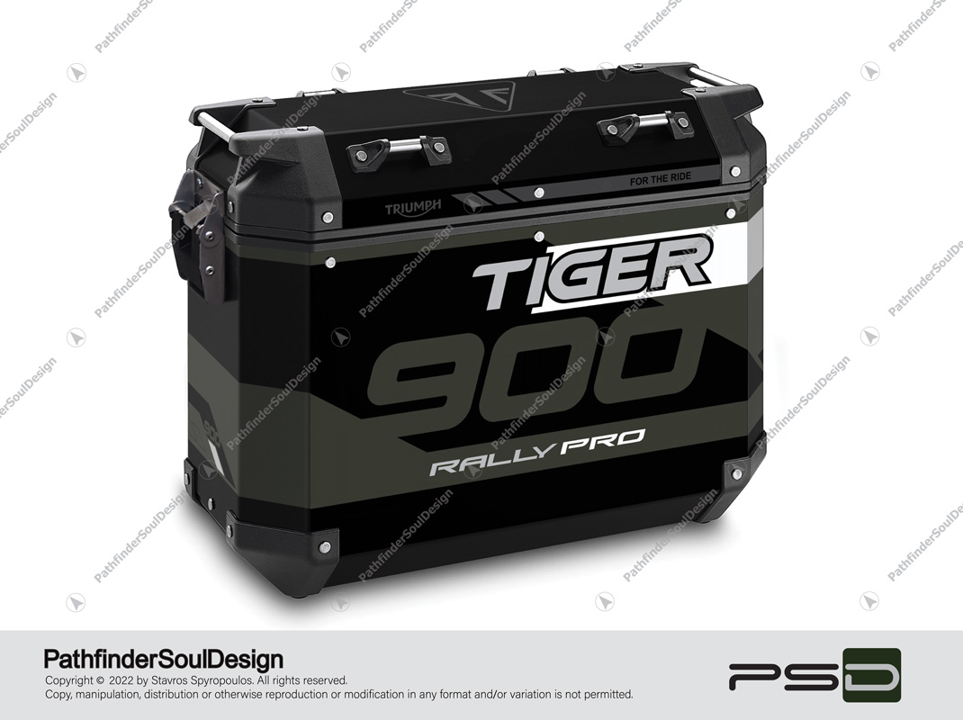 TIGER 900 RALLY PRO TRIUMPH EXPEDITION PANNIERS “TIGER 900” STICKERS KIT#97918