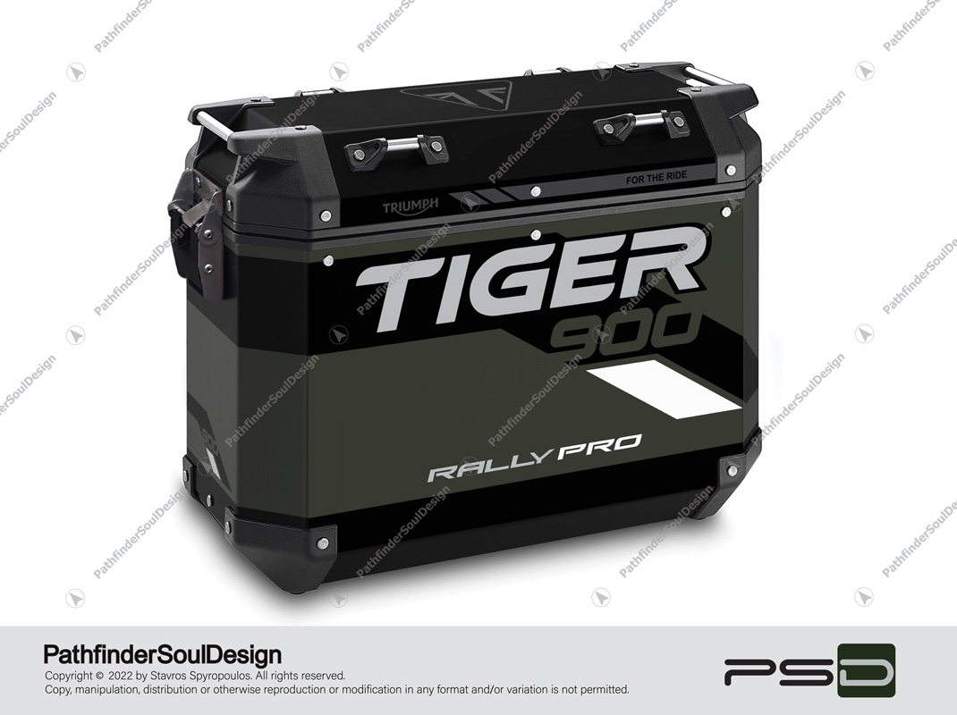 TIGER 900 RALLY PRO TRIUMPH EXPEDITION PANNIERS “RALLY PRO ONE” STICKERS KIT#96083