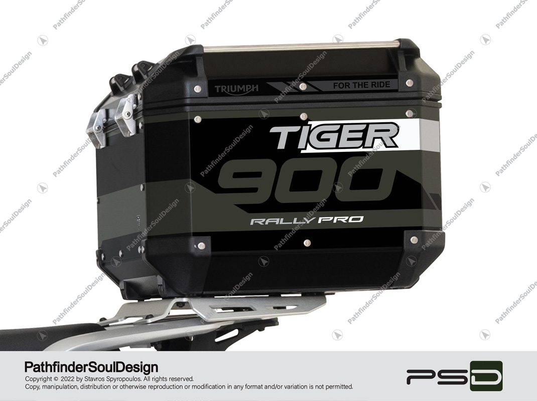 stickers for tiger 900 top case box