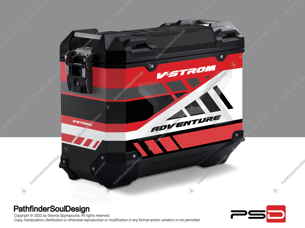 v-strom 1050xt 1050 xt stickers for panniers side cases