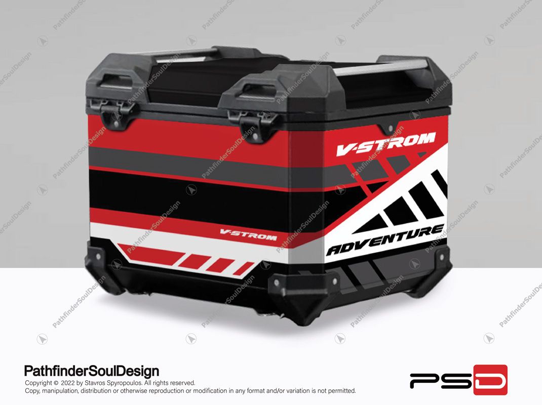 v-strom 1050xt 1050 xt stickers for top box case
