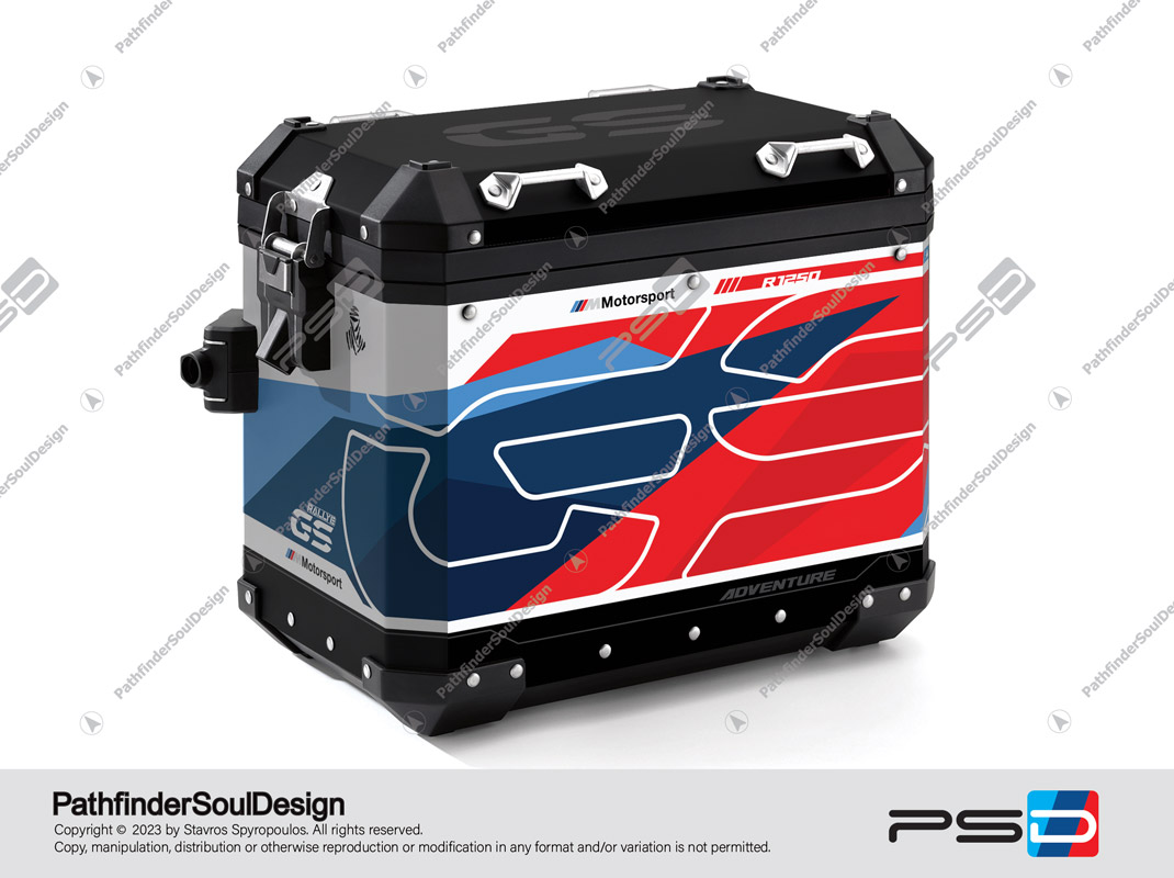 R1250GS ADVENTURE STYLE RALLYE BMW ALUMINIUM PANNIERS “HERITAGE NEW” STICKERS KIT#59167