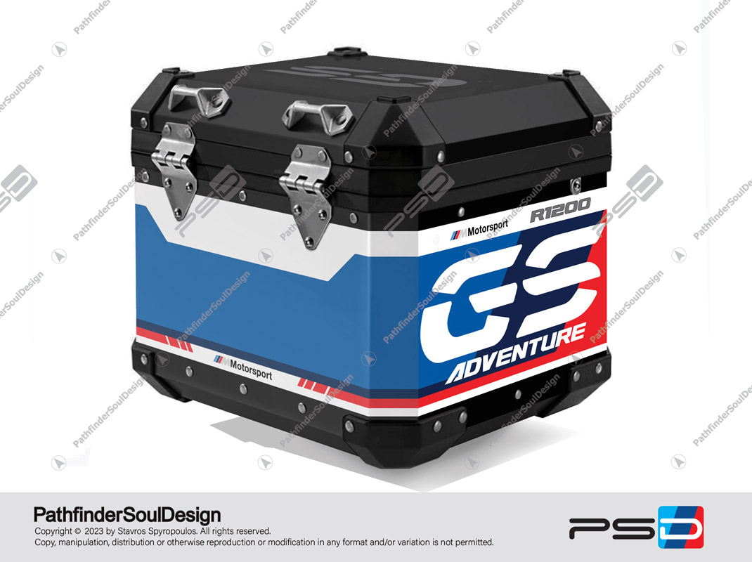 R1200GS ADVENTURE RALLYE BMW ALUMINIUM TOP BOX “ADV RALLYE” STICKERS KIT#55711