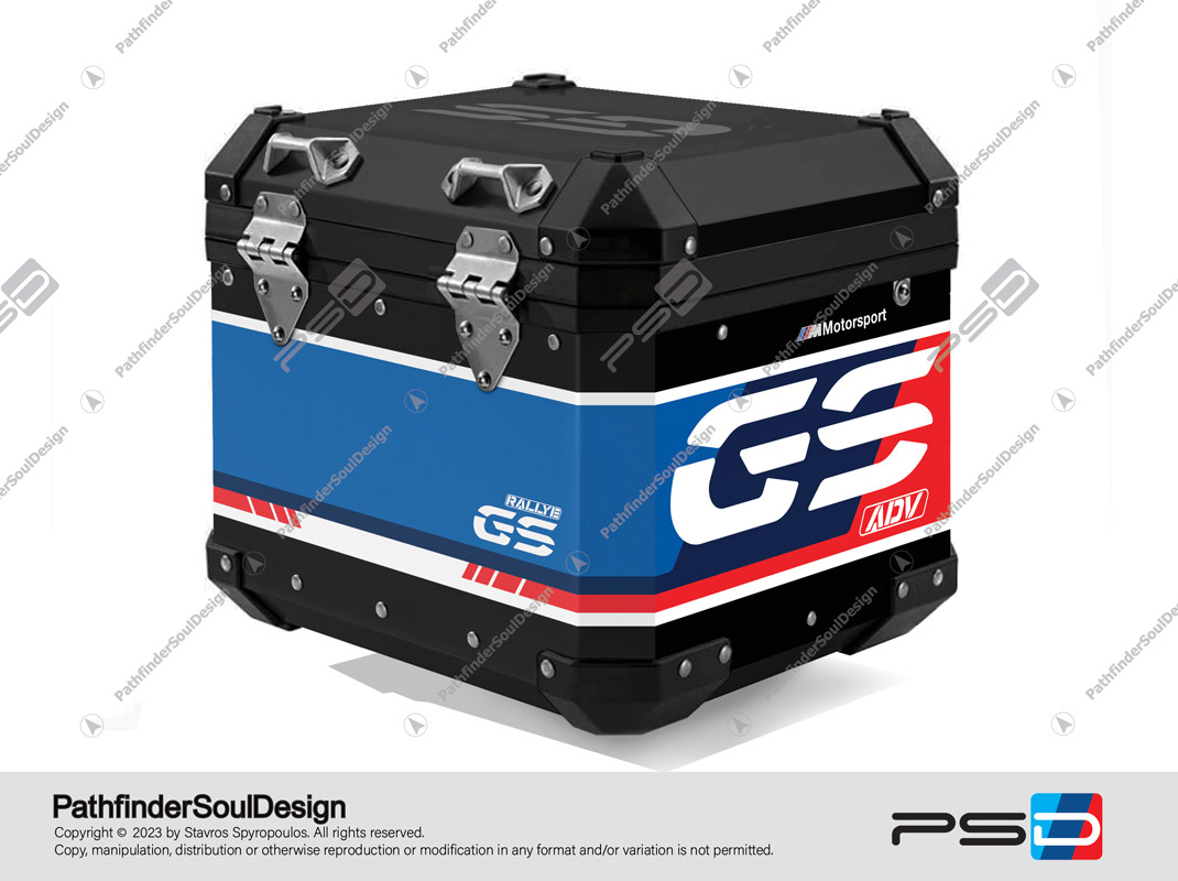 R1250GS ADVENTURE STYLE RALLYE BMW ALUMINIUM TOP BOX “ADV RALLYE” STICKERS KIT#55710