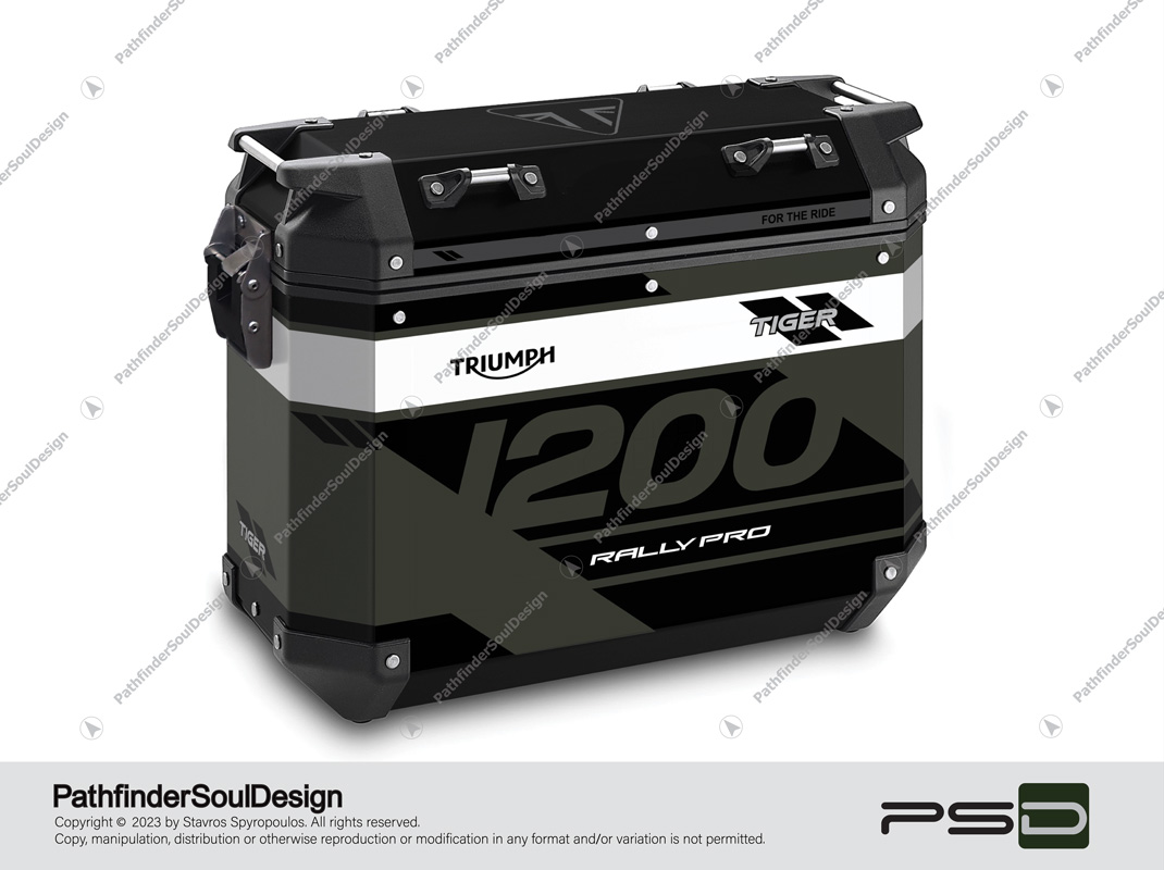 TIGER 1200 RALLY PRO TRIUMPH EXPEDITION PANNIERS “TIGER 1200” STICKERS KIT#22071
