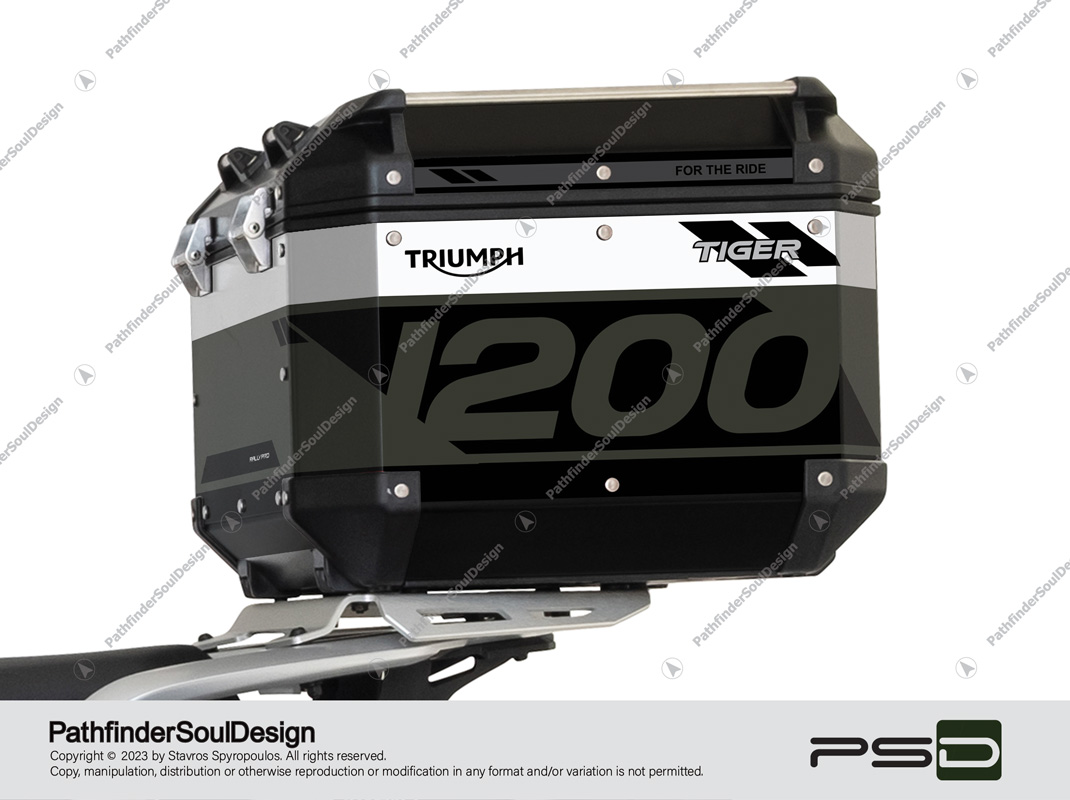 TIGER 1200 RALLY PRO TRIUMPH EXPEDITION TOP BOX “TIGER 1200” STICKERS KIT#22071