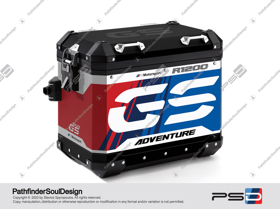 R1200GS ADVENTURE RALLYE BMW ALUMINIUM PANNIERS “HERITAGE” STICKERS KIT#54303