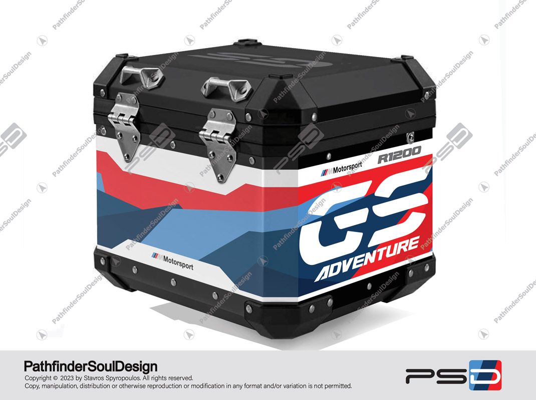 R1200GS ADVENTURE RALLYE BMW ALUMINIUM TOP BOX “HERITAGE NEW” STICKERS KIT#59168