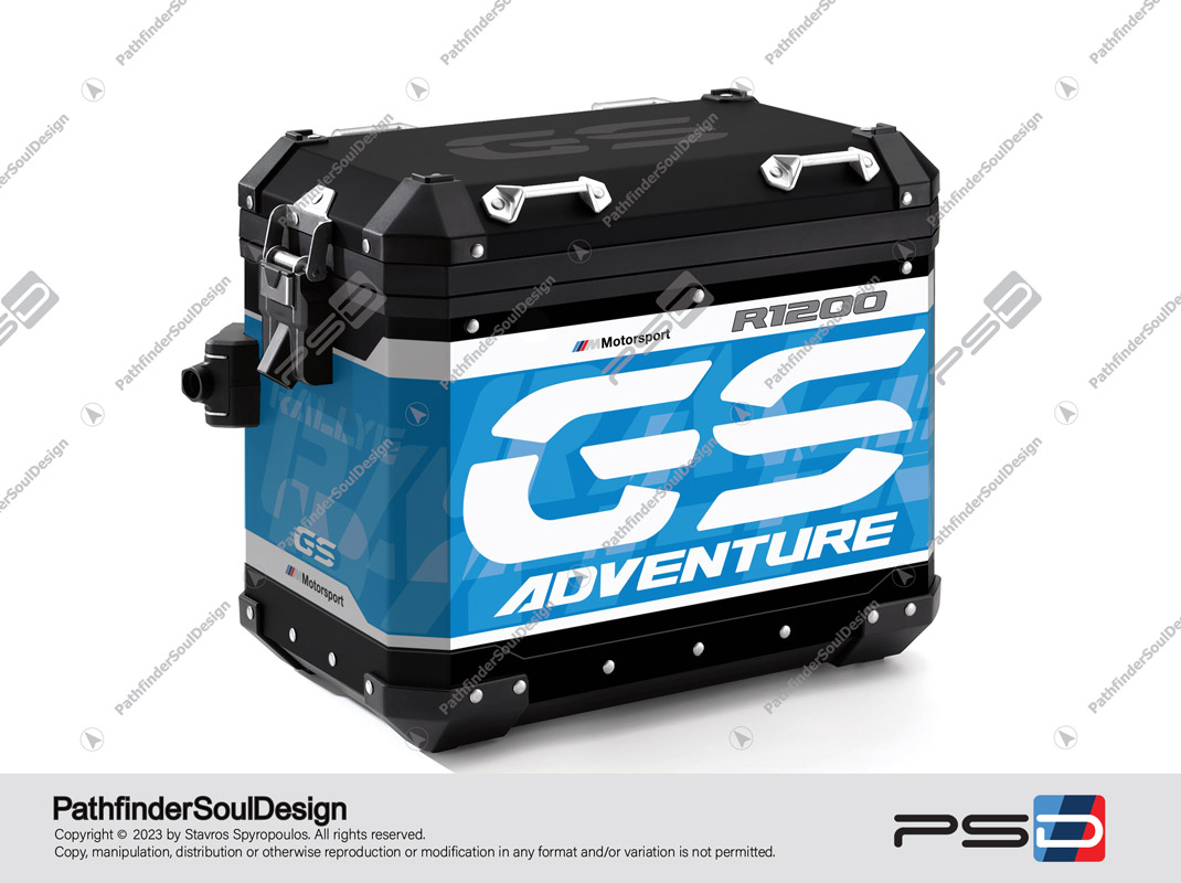 R1200GS ADVENTURE RALLYE BMW ALUMINIUM PANNIERS “TRAVELLER” STICKERS KIT#34915